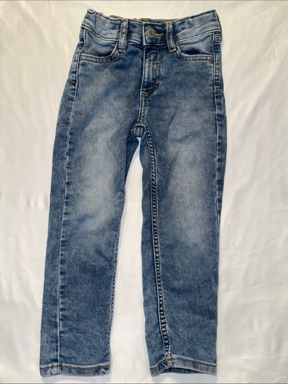 H&M Girls Slim Fit Super Soft Denim Jeans Medium Wash 4T